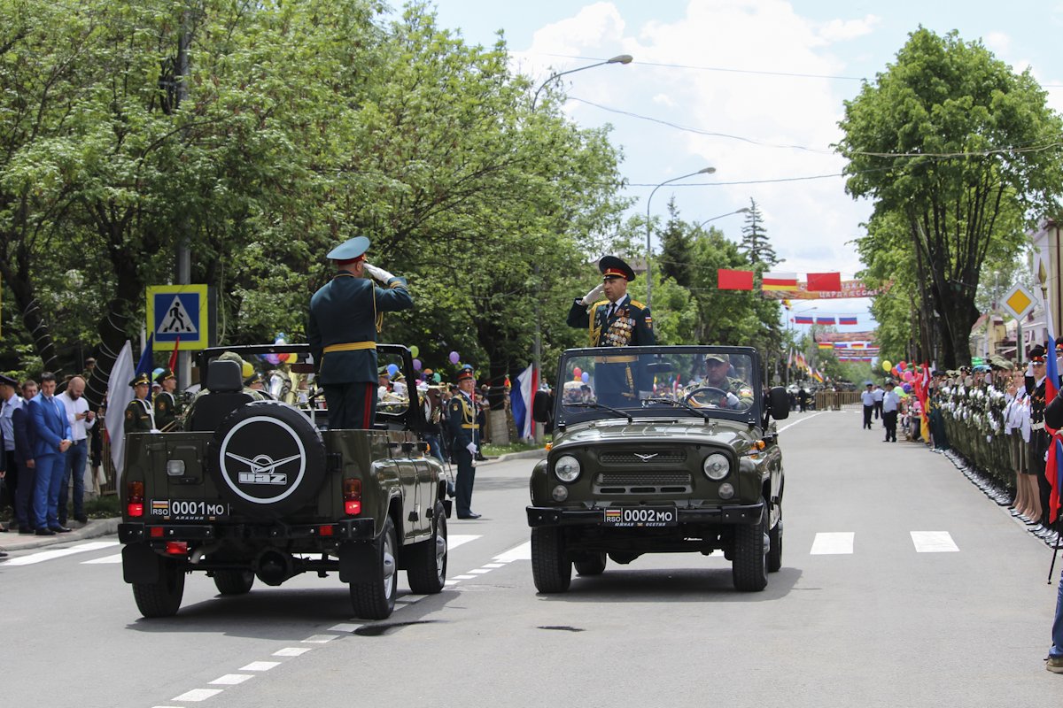 Russian Military took part in parade in occupied South Osetia in Georgia