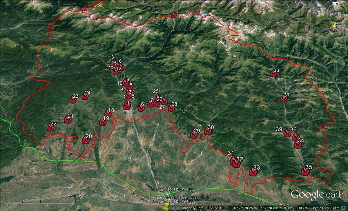 This map depicts exact locations of Russian military deployed in breakaway region of South Ossetia. There are 39 locations in total. And here's list of these locations with each identified by its GPS coordinates. 