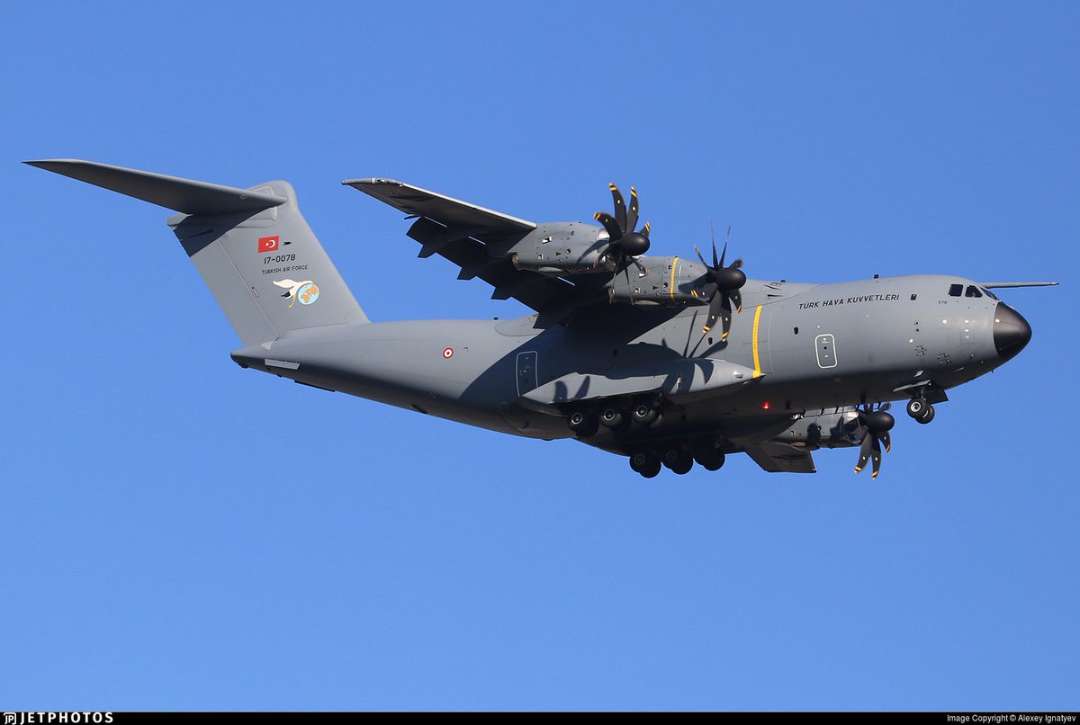 Around half an hour ago:  Turkish Air Forces Airbus A400M-180 heading westbound over Georgia, most likely coming back from Azerbaijan.  Callsign: TUAF512 Reg. 17-0078