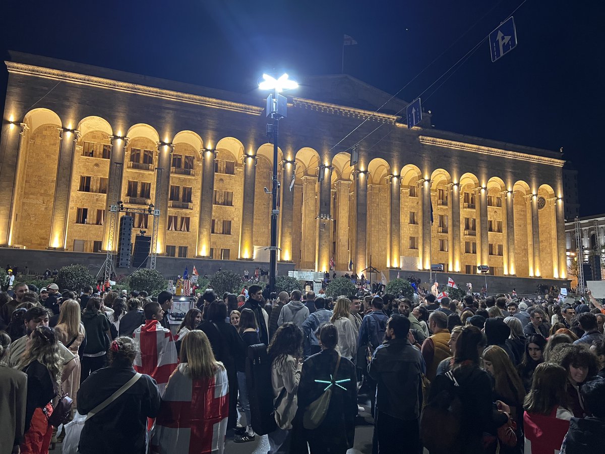 Protest at Rustaveli now