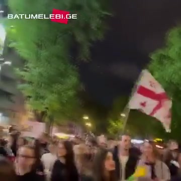 The protests against the Russia-inspired foreign agents bill is now nationwide. The demonstration is taking place in the Black Sea city of Batumi - third largest city in Georgia