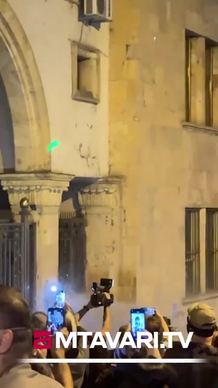 Police used water cannons against peaceful demonstrators near the Georgia parliament building