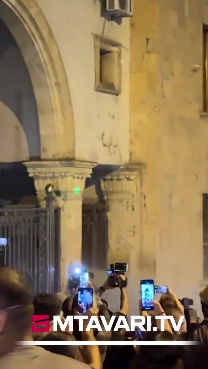 Police used water cannons against peaceful demonstrators near the Georgia parliament building