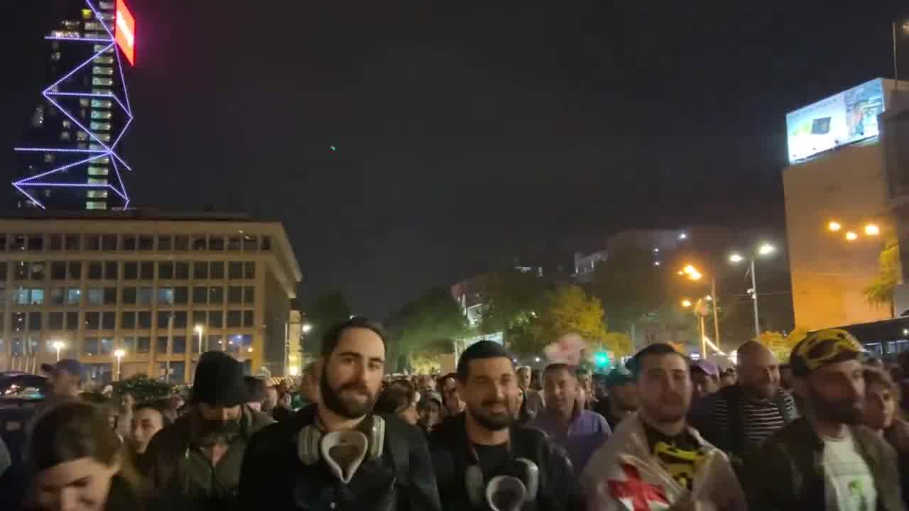 People are arrested, dragged and reportedly pepper-sprayed at the Heroes Square blockage. The Rustaveli rally is now halfway there to aid and strengthen them