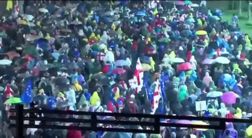 50,000 protest in Tbilisi, Georgia capital, against foreign agents law