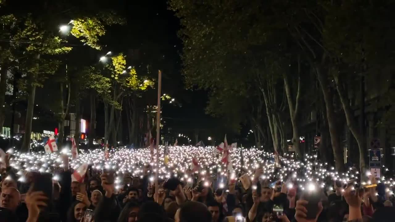 Thousands have gathered at Tbilisi's Liberty Square for the Georgia chooses the European Union demonstration happening now