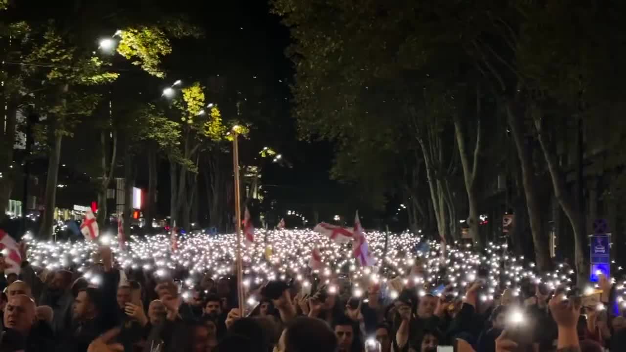 Thousands have gathered at Tbilisi's Liberty Square for the Georgia chooses the European Union demonstration happening now