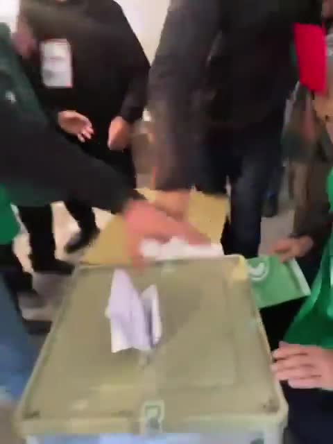 Ballot casting at the 69th precinct in Marneuli, our observer was assaulted for recording this