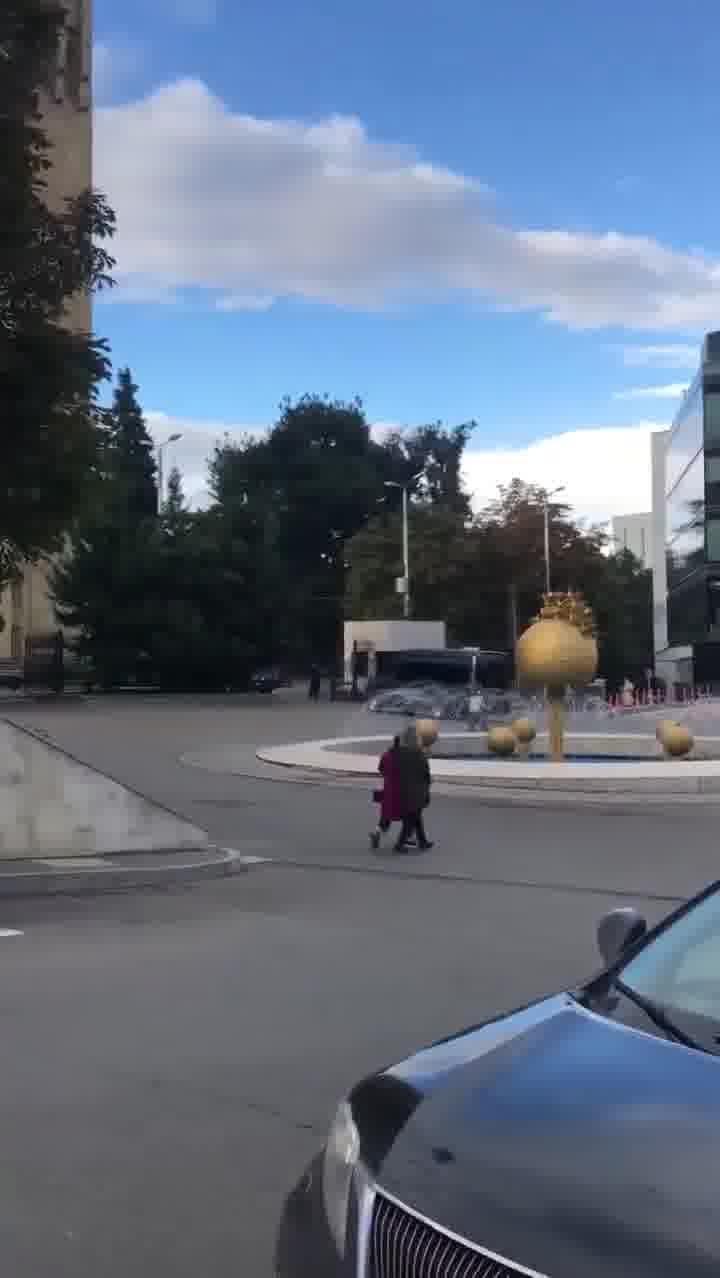 Sosyal medyada, Tiflis'teki hükümet binasında çevik kuvvet polisinin harekete geçtiğini gösteren bir video ortaya çıktı