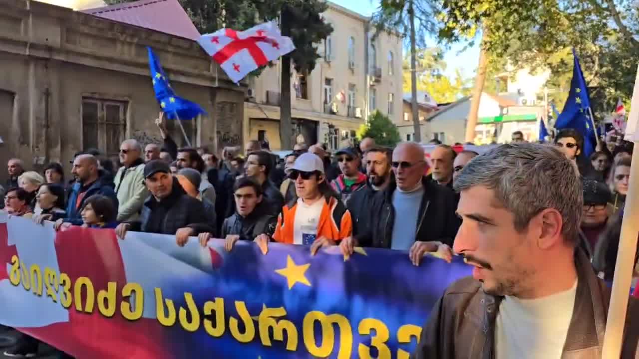 Protest march today in Tbilisi