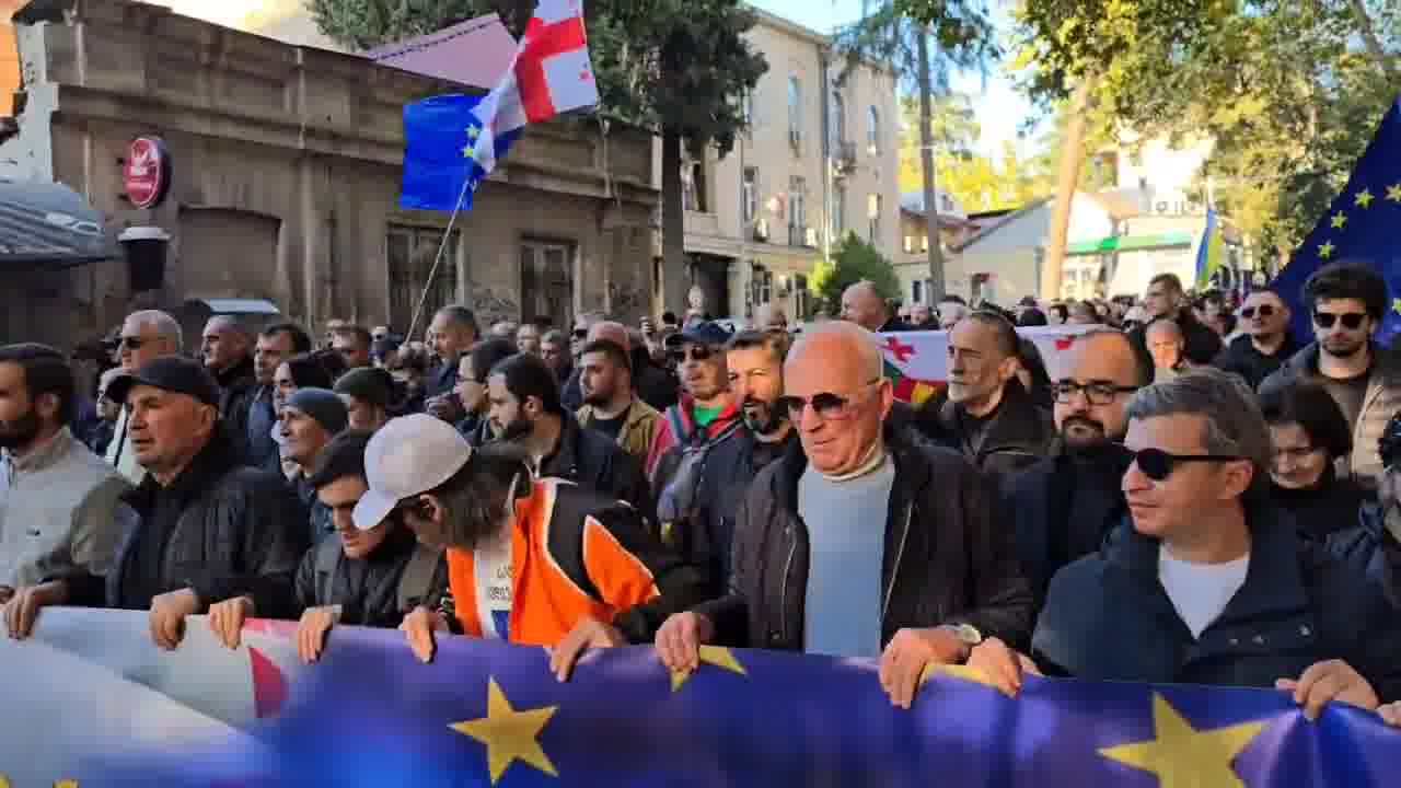 Protest march today in Tbilisi