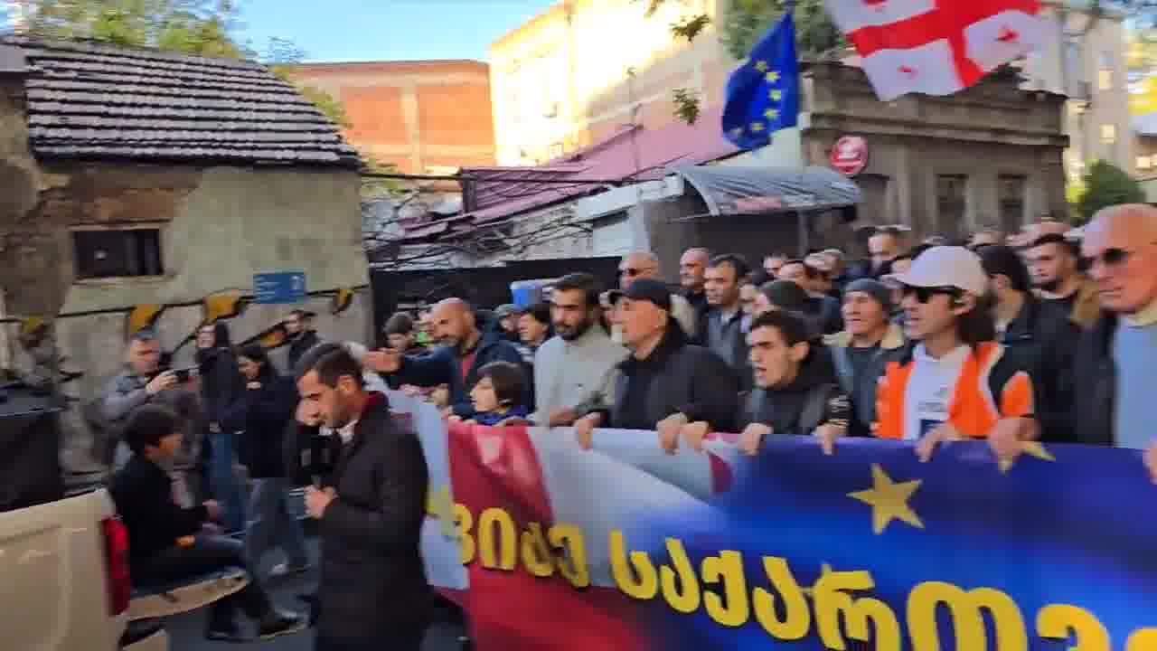 Protest march today in Tbilisi