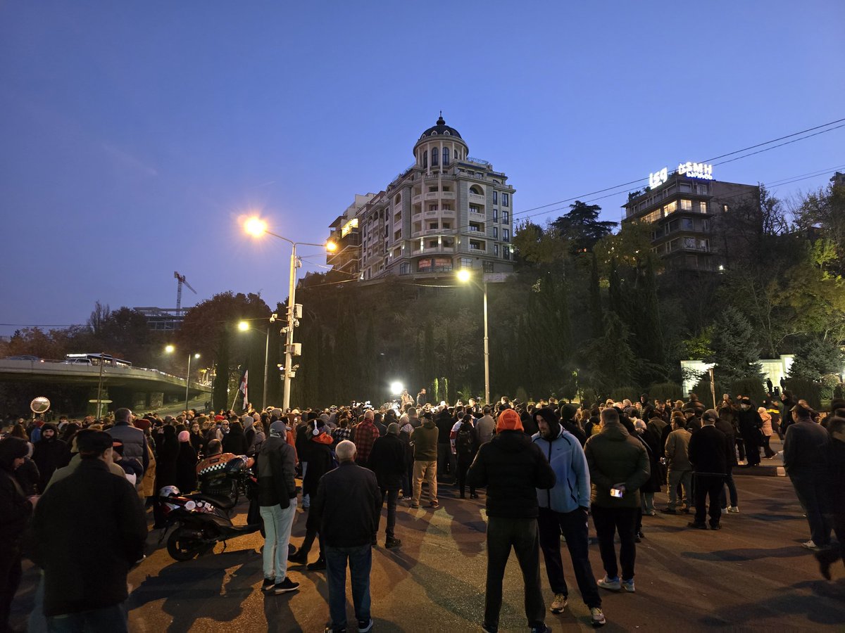 Opposition announced protest at 9pm tomorrow, they said people will come from regions too, they will spend the night to be outside parliament from early morning for GD's first gathering at a parliament for the first session after election