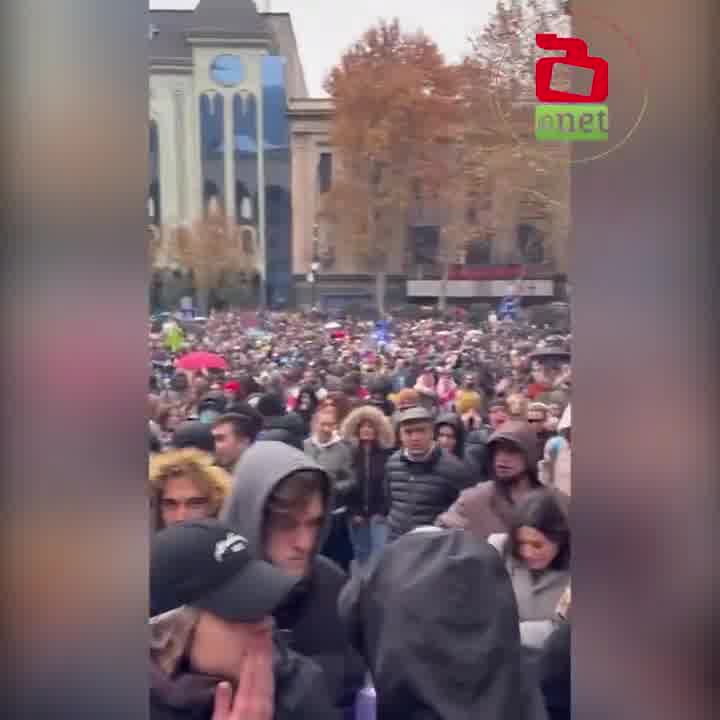 Chitadze Street, another adjacent to the Parliament, is blocked by heavy police, allowing Georgian Dream members to enter while avoiding protesters opposing the election results, which they deem illegitimate