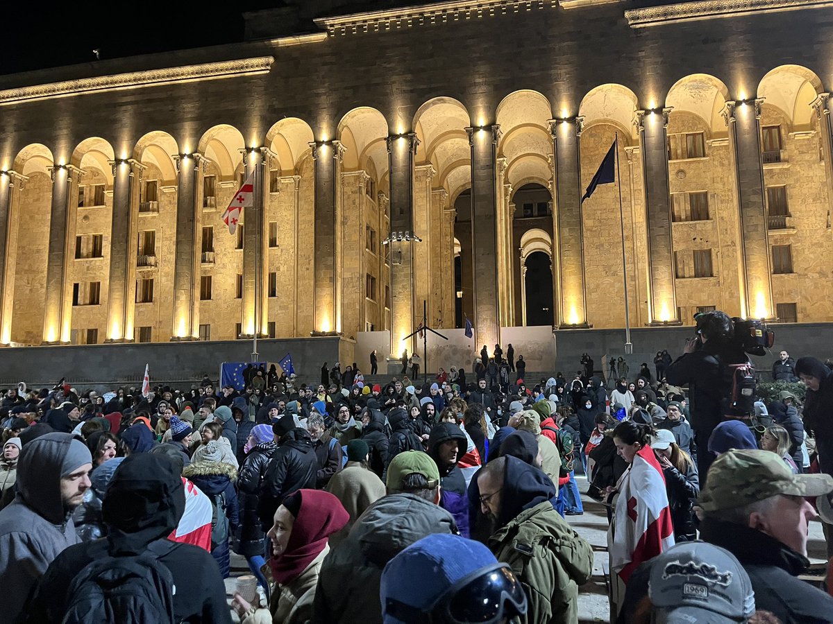 Rustaveli avenue now. “Power to the people”, protesters chant angrily as people keep coming to the streets