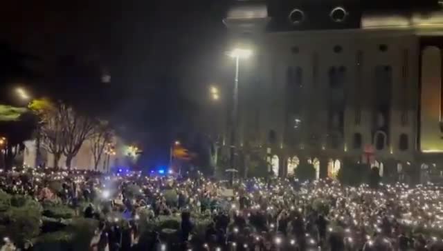 For the fourth straight day and night, protesters have flooded the streets nationwide, including in front of the country’s parliament in Tbilisi