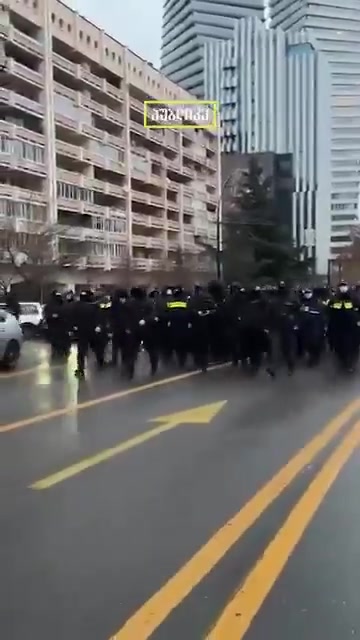 Ketvirtą naktį protestuotojai praleido Rustaveli prospekte Tbilisyje. Riaušių policija anksti ryte, apie 7 val., pradėjo išvaikyti minią ašarinėmis dujomis ir vijosi demonstrantus 4 km.