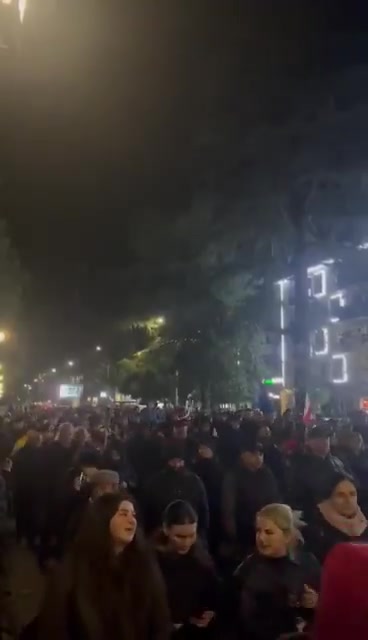 Une marche de protestation dynamique aujourd'hui à Zugdidi, ville centrale de la région de Samegrelo, dans l'ouest de la Géorgie