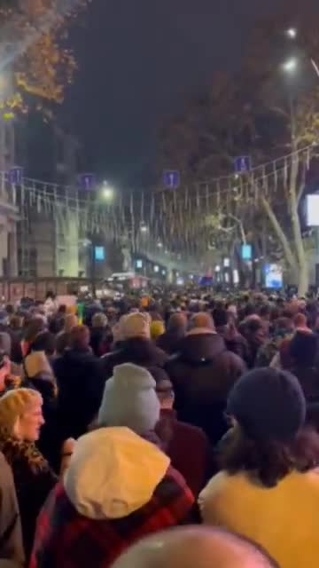 Los manifestantes marchan ahora desde la Universidad Estatal de Tbilisi hacia el parlamento