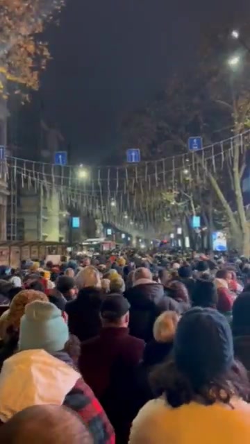 Los manifestantes marchan ahora desde la Universidad Estatal de Tbilisi hacia el parlamento