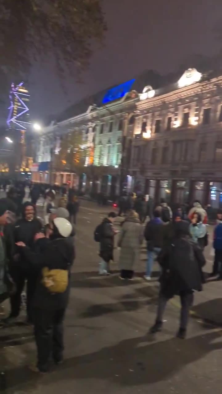 A las 2 de la madrugada, los manifestantes seguían dispersos por la avenida Rustaveli. Se movilizó la policía antidisturbios y los cañones de agua, pero todavía no se han recibido advertencias de dispersión.