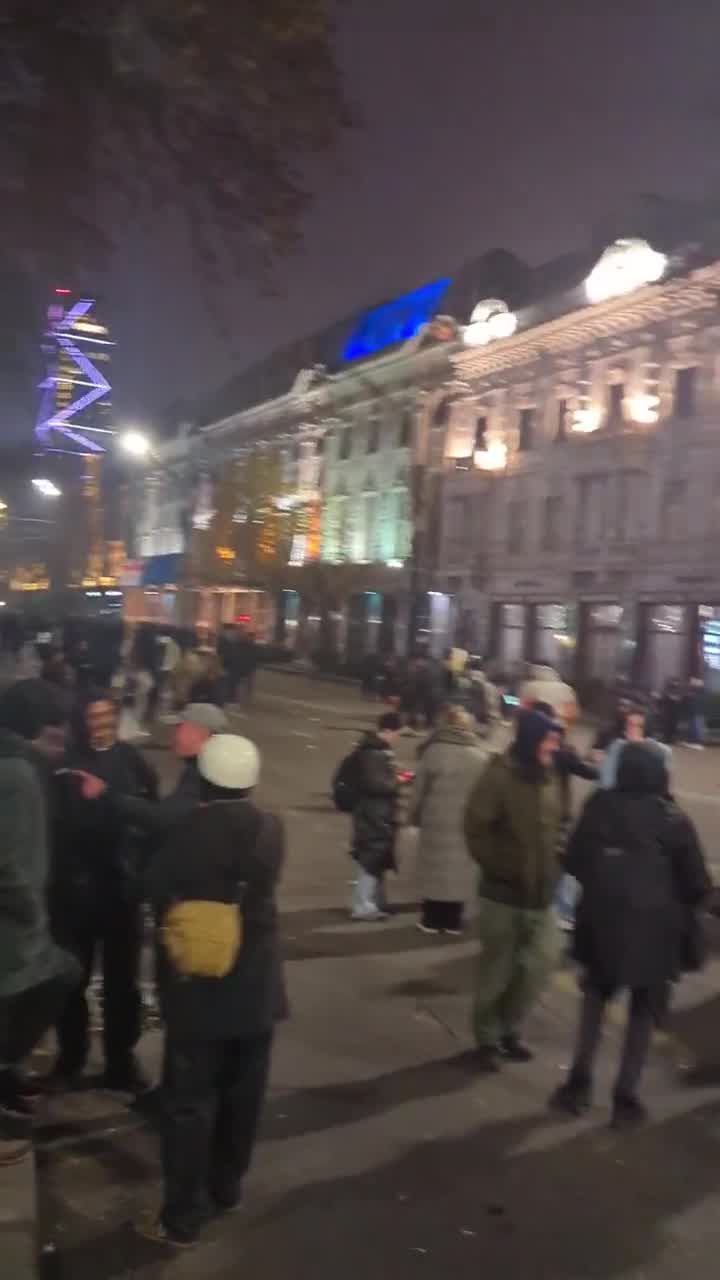 A las 2 de la madrugada, los manifestantes seguían dispersos por la avenida Rustaveli. Se movilizó la policía antidisturbios y los cañones de agua, pero todavía no se han recibido advertencias de dispersión.