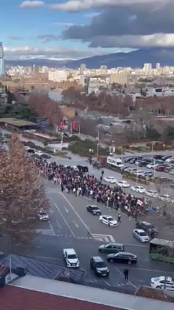 IT/Tech workers marched today on Rustaveli Avenue towards parliament as more professional groups join and show solidarity with ongoing protests