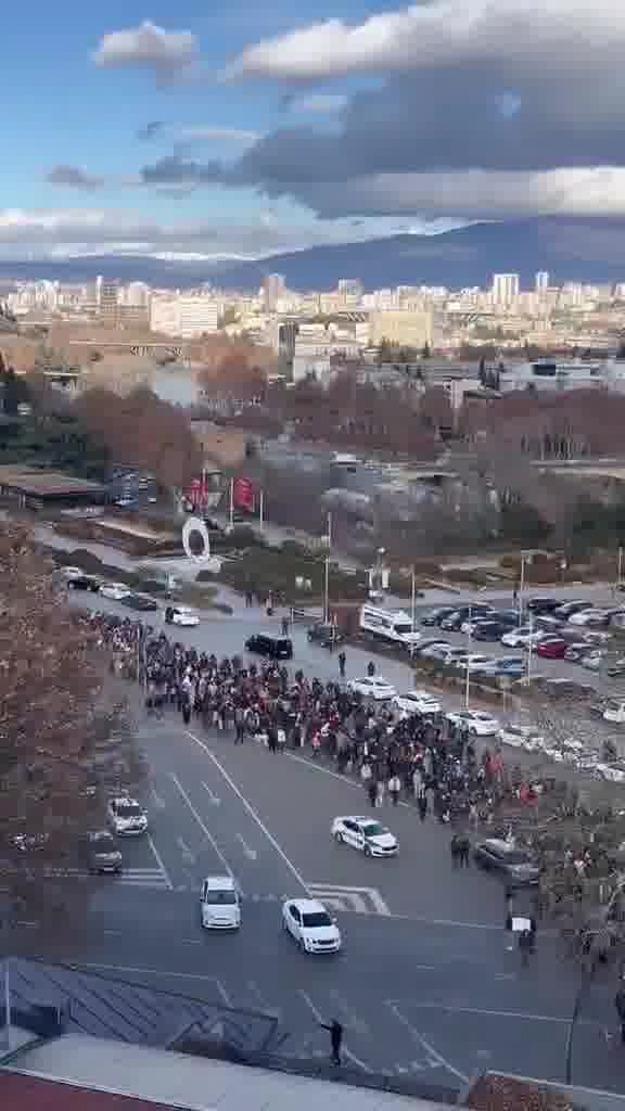 IT/Tech workers marched today on Rustaveli Avenue towards parliament as more professional groups join and show solidarity with ongoing protests