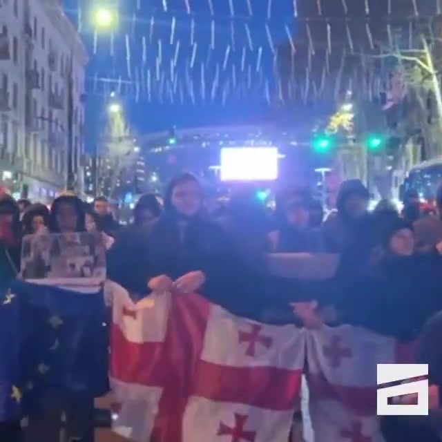 At 8 AM in Tbilisi, students are marching toward the Parliament building in protest the appointment of a puppet president. The process in the parliament starts in an hour.  