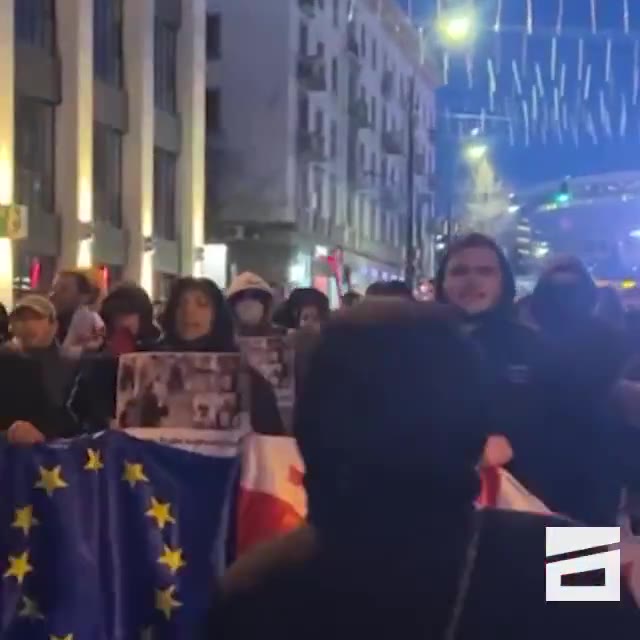 At 8 AM in Tbilisi, students are marching toward the Parliament building in protest the appointment of a puppet president. The process in the parliament starts in an hour.  