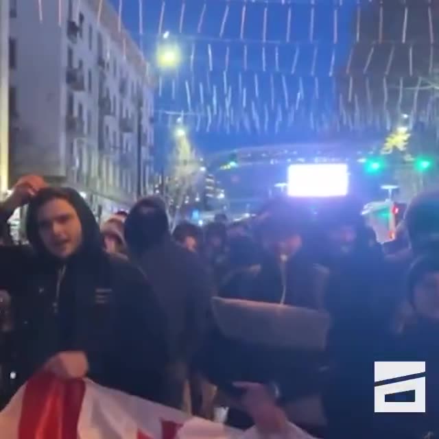 At 8 AM in Tbilisi, students are marching toward the Parliament building in protest the appointment of a puppet president. The process in the parliament starts in an hour.  