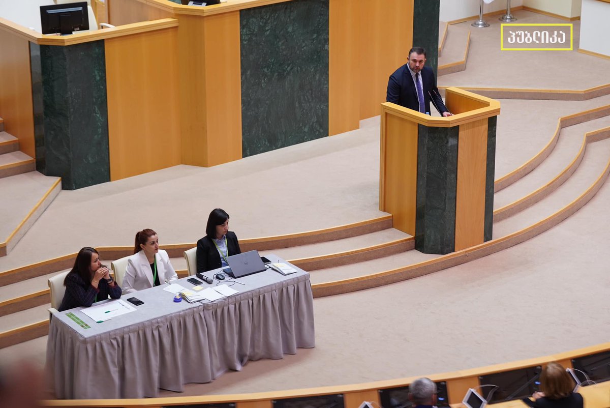 Georgian Dream is holding the presidential election, with the only candidate being GD-nominated former football player and MP Mikheil Kavelashvili, who has only completed school-level education The process began at 09:00 in the Parliament building