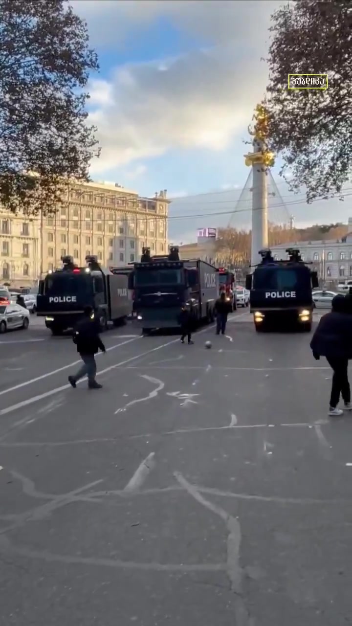 Tbilisi Now: police special forces stand ready to disperse peaceful protesters as soon as the order is given