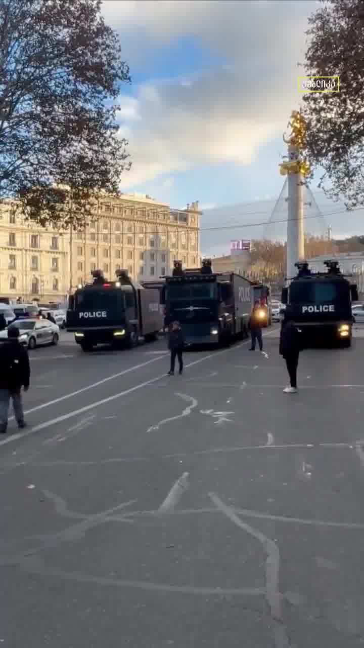 Tbilisi Now: police special forces stand ready to disperse peaceful protesters as soon as the order is given