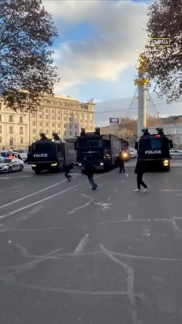 Tbilisi Now: police special forces stand ready to disperse peaceful protesters as soon as the order is given