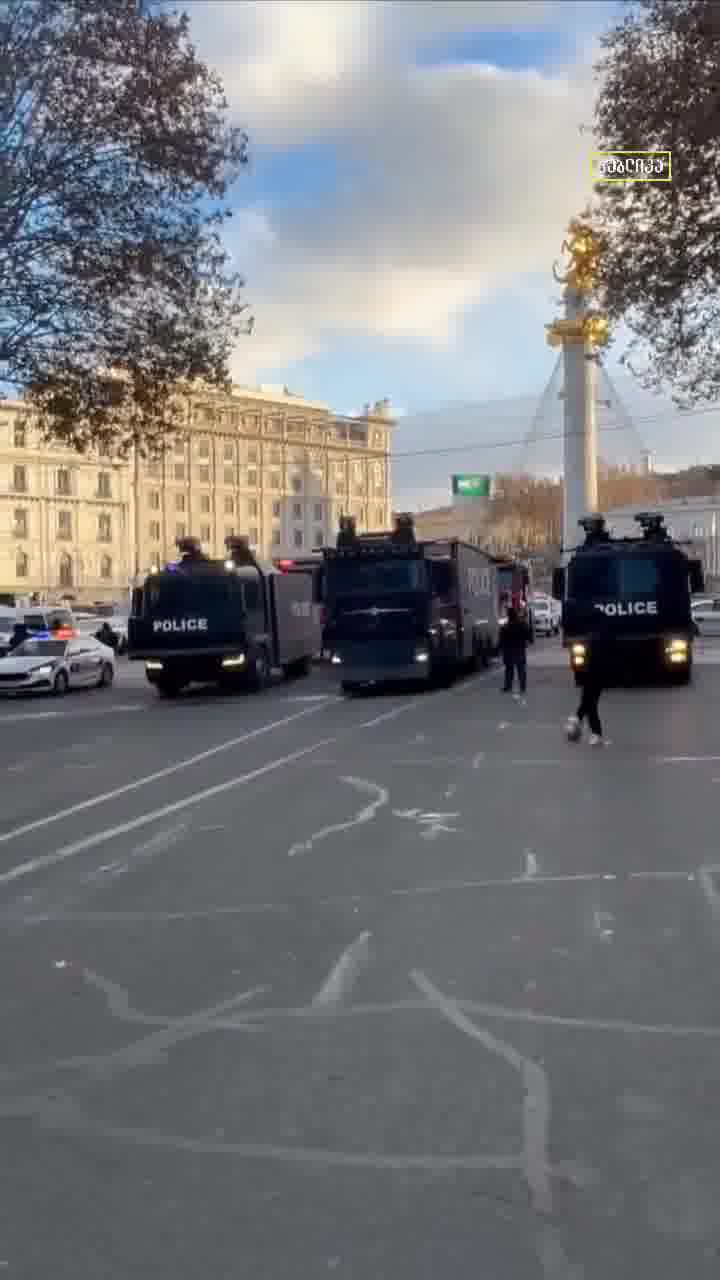 Tbilisi Now: police special forces stand ready to disperse peaceful protesters as soon as the order is given