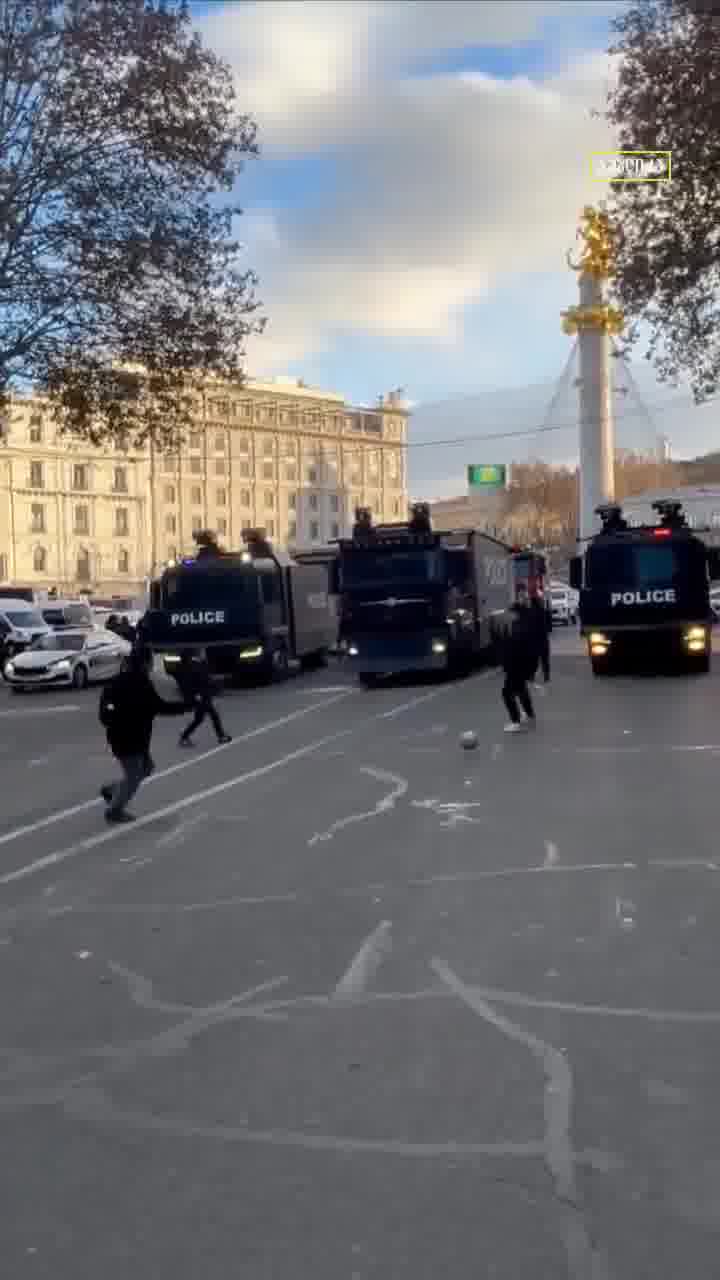 Tbilisi Now: police special forces stand ready to disperse peaceful protesters as soon as the order is given