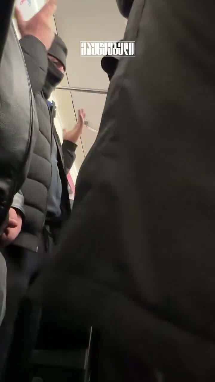 The Georgian Interior Ministry has said they detained two people last night, following a video showing at least two men, one in a black mask, behaving violently towards protesters on the metro