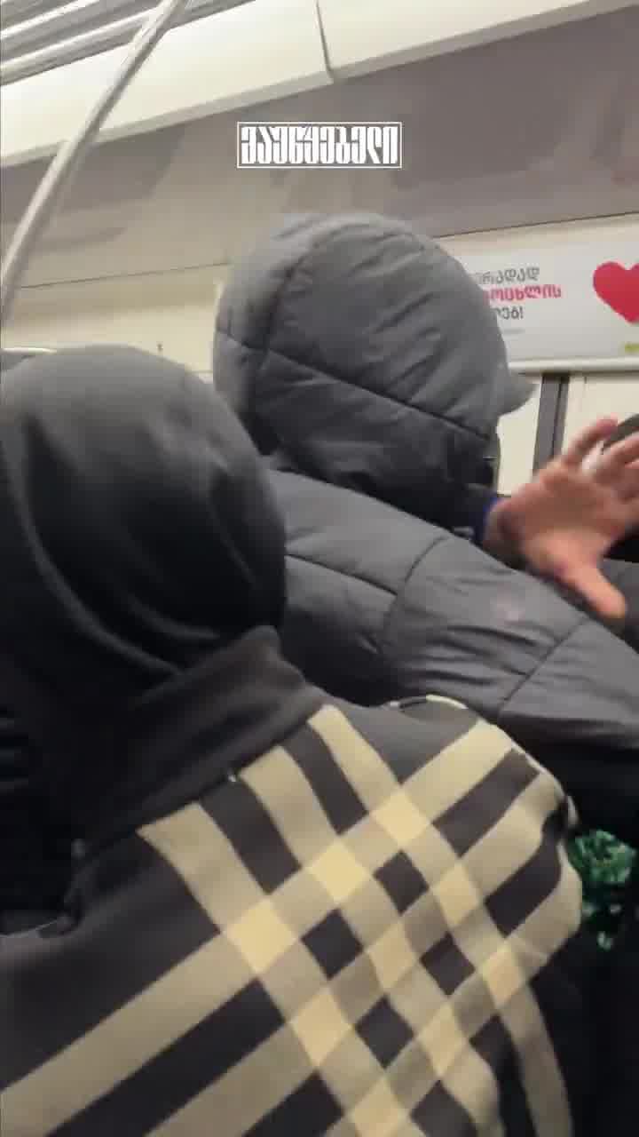 The Georgian Interior Ministry has said they detained two people last night, following a video showing at least two men, one in a black mask, behaving violently towards protesters on the metro