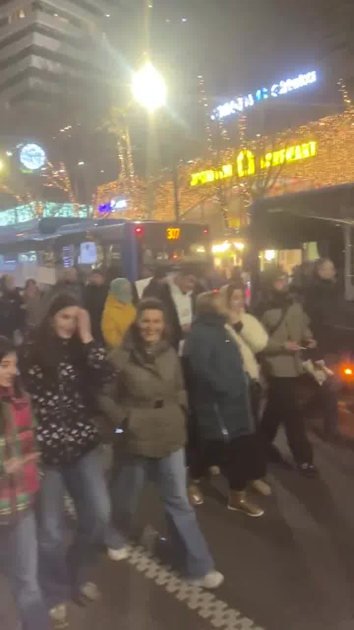 Tbilisi: “Rachvelians’ march” - those hailing from Racha region in western Georgia. walk to join protesters on Rustaveli avenue 