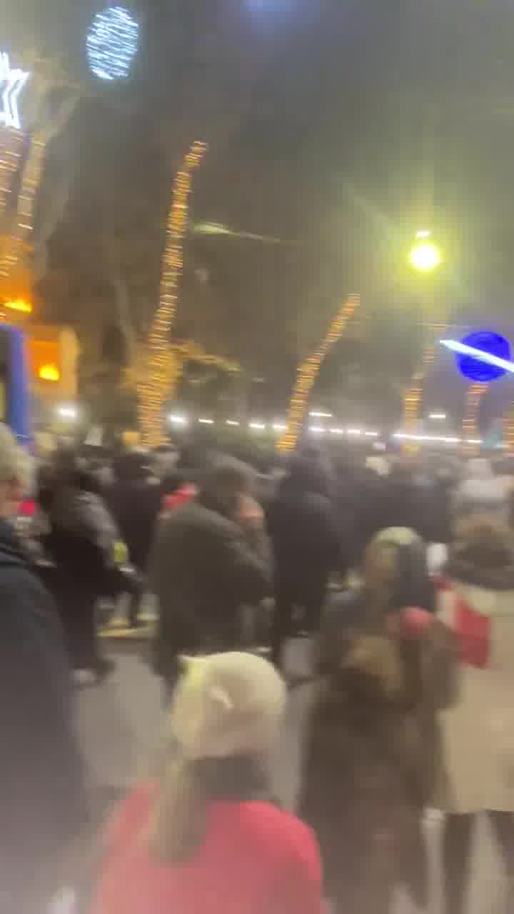 Tbilisi: “Rachvelians’ march” - those hailing from Racha region in western Georgia. walk to join protesters on Rustaveli avenue 