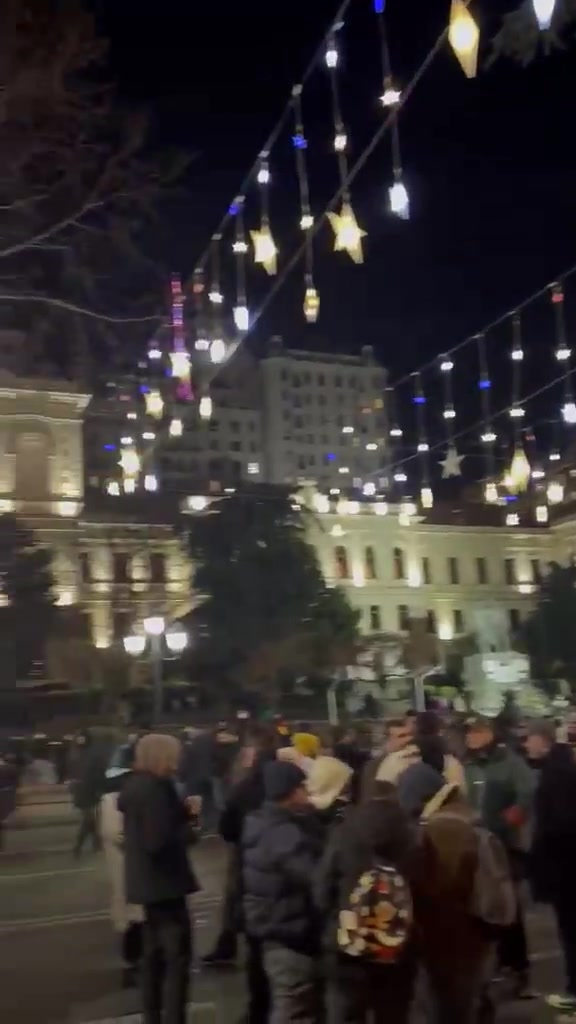 People are again gathering on Tbilisi's Rustaveli Avenue for Day 26 of non-stop GeorgiaProtests. Various groups, including philosophers, math school alumni, farmers, families of emigrants, and patients suffering from oncological diseases marched in protest today