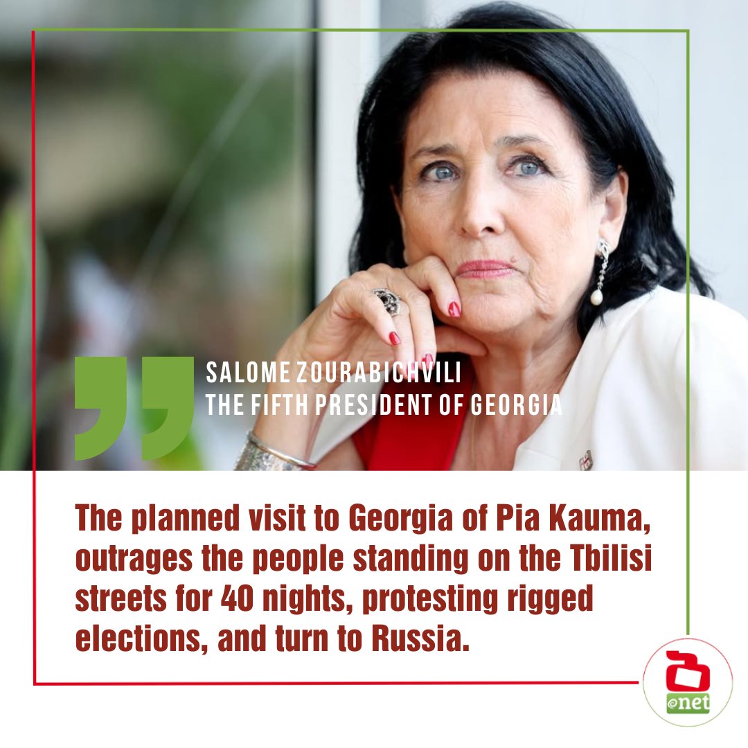 Such an ill-timed visit will not help resolve the crisis—only elections can. declared @Zourabichvili_S, the fifth President of Georgia, as she criticized the planned visit of @oscepa President @PiaKauma to Georgia