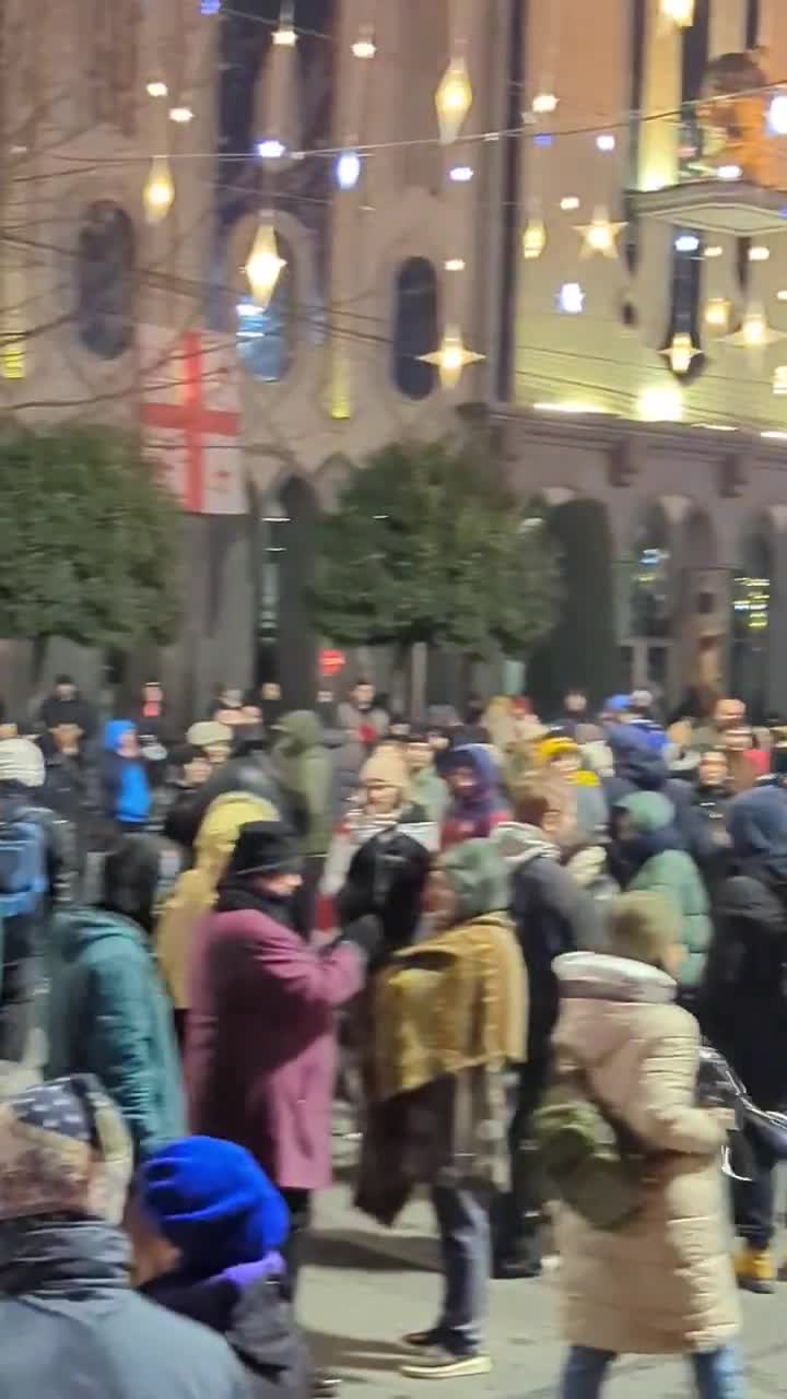 Day 42 . Rustaveli Avenue is blocked again. The protest is going on in Kutaisi, Zugdidi, and Batumi. Protesters demand NewElectionsforGeorgia and the release of illegally detained people