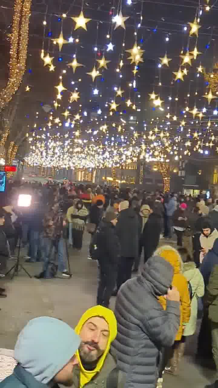 Day 42 . Rustaveli Avenue is blocked again. The protest is going on in Kutaisi, Zugdidi, and Batumi. Protesters demand NewElectionsforGeorgia and the release of illegally detained people