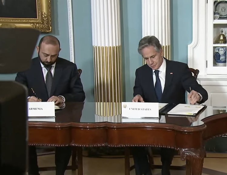 A document on strategic partnership between Armenia and the United States was signed