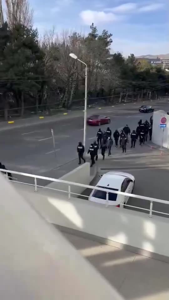 Happening now: police mobilization in front of Tbilisi Mall. Video: