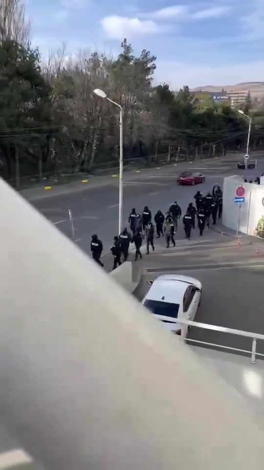 Happening now: police mobilization in front of Tbilisi Mall. Video: