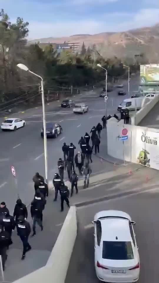 Happening now: police mobilization in front of Tbilisi Mall. Video: