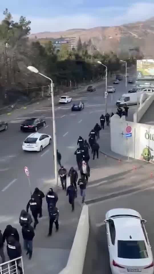 Happening now: police mobilization in front of Tbilisi Mall. Video: